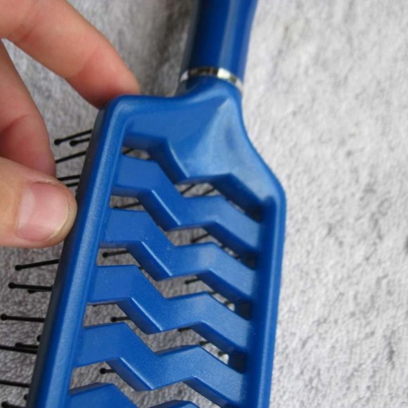 Goody Select Plastic Vented Flat Paddle Hair Brush Blow Dry 1999 Blue Silver - Picture 14 of 15